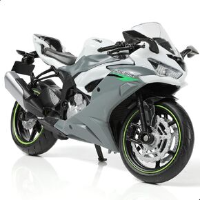 1/12 Kawasak Ninja Motorcycle Model Toy Mini Alloy Metal Diecast Motorcycle Model White Motorcycle Model Toy Sport Motorcycle Racing Model Collection Gift for Men Kid Boy (ZX-6R)