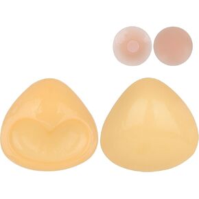 Sticky Push Up Bra Inserts, Double-Sided Sticky Bra Pads Inserts Reusable Lift Boob Inserts Push Up Bikini Breast
