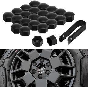 24PCS Wheel Lug Nut Cover Caps for Cybertruck Tesla Model Y Model 3 Wheel Screw Cover Caps 21MM Inter Nut Cover Caps Tesla Accessories, Matte Black