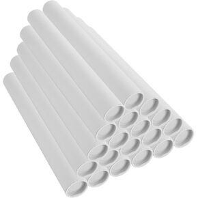 CYEAH 20 Pcs Mailing Tubes, 1.7 x 15.7 inch Cardboard Mailing Tube with Caps, Kraft Shipping Paper Poster Tube for Shipping, Packing, Bulk Round Packaging, Cardboard Mailers Art Prints Maps Blueprint