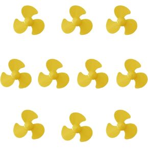 Three-Blade Propeller,Used in Scientific and Technological Small Production 2mm axis Closely Matched with 130 Motor 10 Piece Propeller Props Micro Propeller wurenji (Yellow)