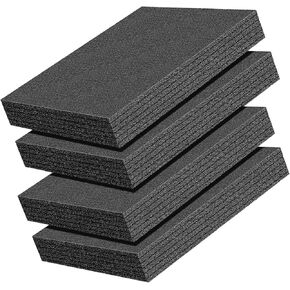 TEQINOK 4Pack Customizable Polyethylene Foam Sheets 16"X 12"X1" Thick Black Packing Foam for Cases Tool Foam Black Foam Sheet for Packaging and Crafts, Gun Storage