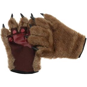 Iywish Animal Paw Gloves Wolf Gloves Hairy Hands Horrific Halloween Costume Party Cosplay Gloves Mitts Werewolf Bear Costume Adult Mittens Cat Gloves Paws Claw Costume Gloves Mittens Mitts