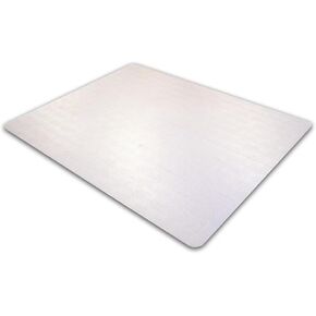 Floortex Polycarbonate Chair Mat 47" x 35" for Low/Medium Pile Carpets, Clear