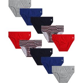 U.S. Polo Assn. Men's Underwear - Low Rise Briefs with Contour Pouch (10 Pack)
