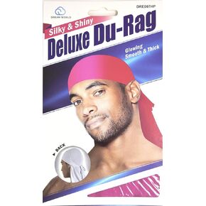 Dream Deluxe Du-Rag Hot Pink 3 Pack Smooth & Thick, Stretchable, Wrinkle Free, 100% Polyester