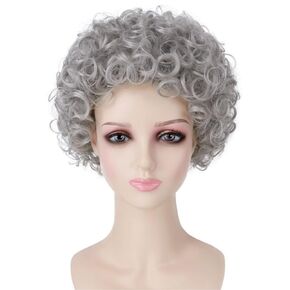 Orange Red Curly Wig for Kids Annie Costume Wig Short Curly Synthetic Child Wig for Halloween Cosplay Party