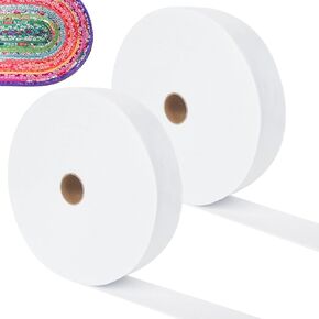 letesult 2 Roll Jelly Roll Batting Strip 2 1/4 Inch Cotton Quilt Batting On A Roll Total 70 Yards, Needle-Punched Cotton Batting for 2 1/2 Jelly Roll Rugs,Braided Rug,Throw Rugs,Purses