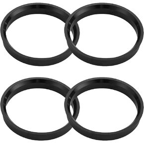 4pcs Car Hub Centric Rings 73.1mm to 60.1mm Design Plastic Car Wheel Hub Reducer Compatible with Most Small Passenger Cars (Black)