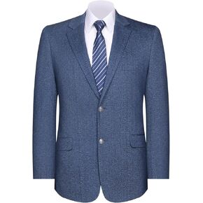 Men's Sport Coat Classic Fit Blazer 2 Button Notch Lapel Business Knit Suits Jacket