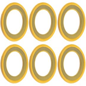 OIIKI 6 عبوات 26-830749 حشوات غسالة سدادة تصريف علبة التروس، حشية برغي التصريف، غسالات ختم مضخة زيت التروس للوحدة السفلية لمحركات Mercury Marine/Mercruiser - أصفر