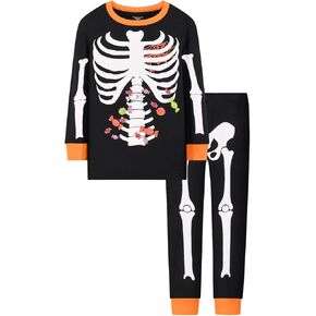 Joyond Boys Girls Halloween Cotton Pjs Size 2T-14Years, Toddler & Kids 2-Piece Long Sleeve Pajamas Set