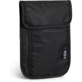 Neck Wallet Travel Pouch and Passport Holder RFID Passport Holder Ultra-Slim Comfort Large Storage Space Neck Pouch with Adjustable Neck Strap for Men Women