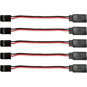 Apex RC Products 3" / 75mm Futaba Style Servo Extension - 5 Pack #1000