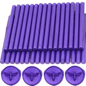 Wax Seal Sticks Rose Gold, 30pcs Glue Gun Wax Sealing Sticks for Wax Seal Stamp, Mini Wax Seal Gun Sticks Suit for 0.28'' Glue Gun Great for Wedding Invitations (Rose Gold)