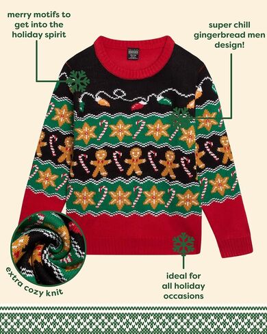 Boys' Ugly Christmas Sweater - Novelty Xmas Holiday Party Pullover (4-18) in Saudi Arabia