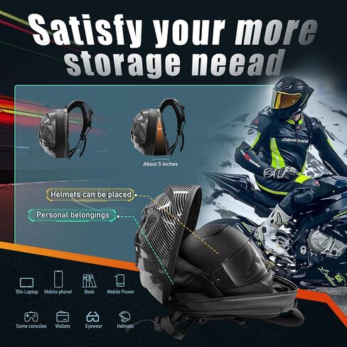 LED Backpack, LED Motorcycle Backpack with Programmable Full Color Screen, Waterproof Laptop Backpack for Men Women, Riding Travel Laptop Shoulder Bag (A-Black) in Saudi Arabia