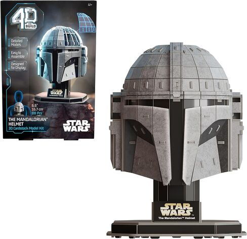 Spin Master Games 4D Build, Star Wars Mandalorian Helmet 3D Cardstock Model Kit 88 Pcs, Star Wars Toys Desk Décor, Building Toys, 3D Puzzles for Adults & Teens 12+ in Saudi Arabia