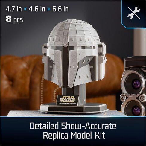 Spin Master Games 4D Build, Star Wars Mandalorian Helmet 3D Cardstock Model Kit 88 Pcs, Star Wars Toys Desk Décor, Building Toys, 3D Puzzles for Adults & Teens 12+ in Saudi Arabia
