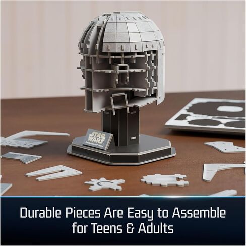 Spin Master Games 4D Build, Star Wars Mandalorian Helmet 3D Cardstock Model Kit 88 Pcs, Star Wars Toys Desk Décor, Building Toys, 3D Puzzles for Adults & Teens 12+ in Saudi Arabia