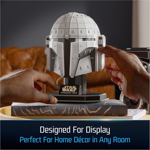 Spin Master Games 4D Build, Star Wars Mandalorian Helmet 3D Cardstock Model Kit 88 Pcs, Star Wars Toys Desk Décor, Building Toys, 3D Puzzles for Adults & Teens 12+ in Saudi Arabia