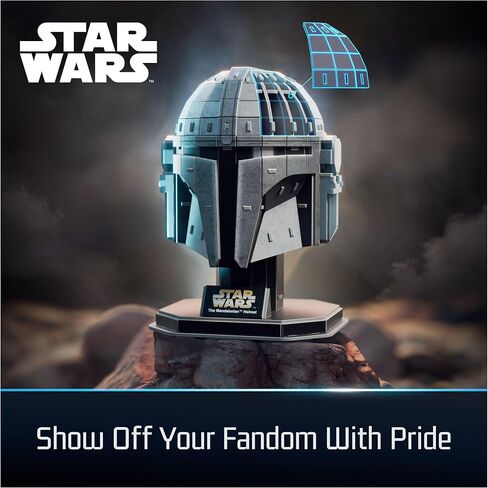 Spin Master Games 4D Build, Star Wars Mandalorian Helmet 3D Cardstock Model Kit 88 Pcs, Star Wars Toys Desk Décor, Building Toys, 3D Puzzles for Adults & Teens 12+ in Saudi Arabia