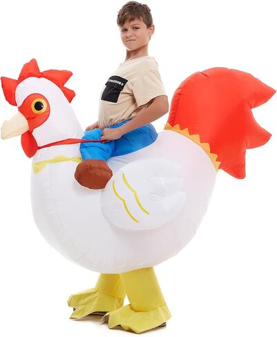 HSCTEK Child Inflatable Ride On Chicken Costume in Saudi Arabia