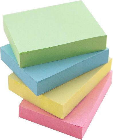 ملاحظات لاصقة من بازيك، 1.5×2، ملصقات ملونة متنوعة، ملاحظات ذاتية اللصق، وسادات مذكرة لاصقة ملونة، قابلة لإعادة التدوير (400 ورقة/عبوة)، عبوة واحدة in Kuwait