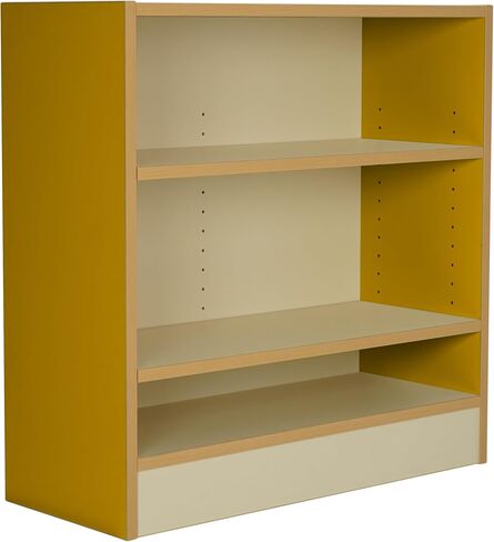 خزانة تخزين FDP Laminate ذات 5 أقسام بارتفاع 24 بوصة؛ تنظيم الكتب والألعاب والألعاب واللوازم الفنية والأثاث المتين والقوي للمنزل والرعاية النهارية ومرحلة ما قبل المدرسة والفصول الدراسية - اللوز/الأزرق in Saudi Arabia