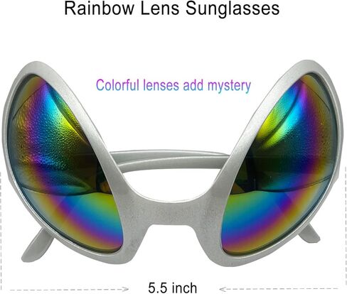 عصابة رأس كائن فضائي، زي كائن فضائي للنساء والأطفال البالغين، إكسسوارات الهالوين: نظارات، وقفازات، وبريق ثلاثي الأبعاد in Kuwait