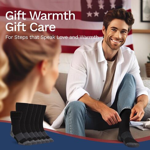 Buttons & Pleats Wool Socks for Men & Women Merino Thermal Warm Cozy Winter Boot Sock in Saudi Arabia