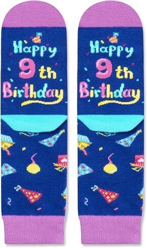 أفكار هدايا عيد الميلاد التاسع من HAPPYPOP للفتيات - جوارب للأطفال بعمر 9 سنوات، هدايا للأطفال بعمر 9 سنوات، هدايا بعمر تسع سنوات للفتيات والأولاد، صندوق هدايا عيد ميلاد مع بطاقة تهنئة in Saudi Arabia