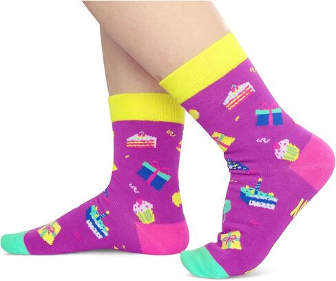 HAPPYPOP 11th Birthday Gifts Ideas for Girls - Socks for Kids Age 11 with Greeting Card, Presents for 11 Year Old in Gift Box, Eleven Year Old Gifts for Tween Girls Boys in Saudi Arabia