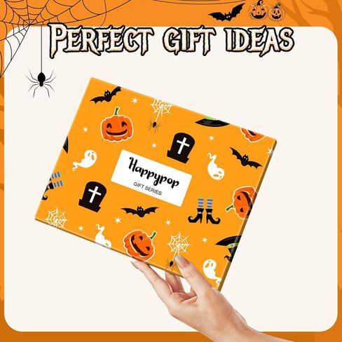 HAPPYPOP Halloween Gifts for Kids Boys Girls - Pumpkin Socks for Kids 4-12 Years Old 2 Pack in Saudi Arabia