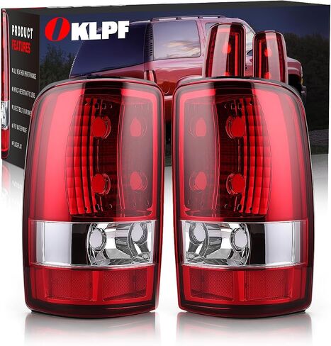 مصباح خلفي للفرامل OKLPF متوافق مع 2000-2006 Chevy Suburban 1500 2500 Tahoe GMC Yukon XL، استبدال مجموعة الضوء الخلفي الأحمر، يتضمن صندوقًا فاخرًا وجانب السائق والراكب in Saudi Arabia