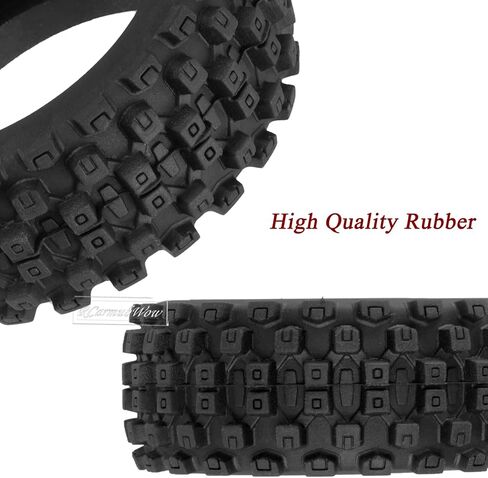 عجلات وإطارات RC لسيارة 1/18 Typhon Grom RC الزاحفة، عجلات عربات التي تجرها الدواب RC وإطارات مطاطية، إطارات شاحنات RC عجلات RC، 4 قطع، أحمر in Saudi Arabia