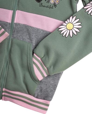 Coney Island Girls' Active Jogger Set - 2 Piece Zip-Up Fleece Hoodie and Joggers (Size: 7-12) in Saudi Arabia