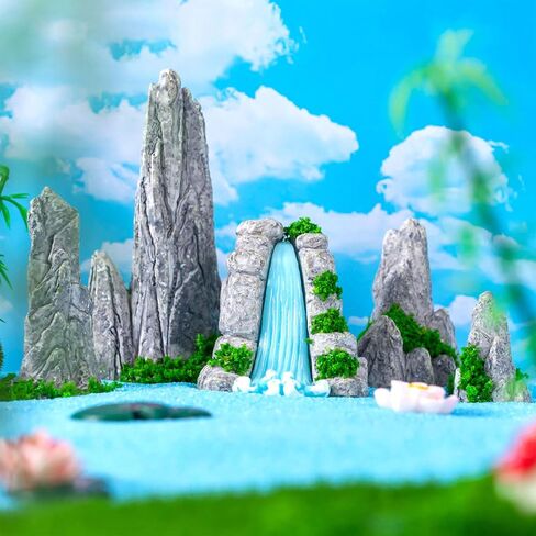 مجموعة حديقة خرافية مصغرة من 10 قطع من Woohome، زينة أحواض سباحة صغيرة للجبال وإكسسوارات حديقة مصغرة لتزيين بيت الدمى وديكور منزل النبات in Kuwait
