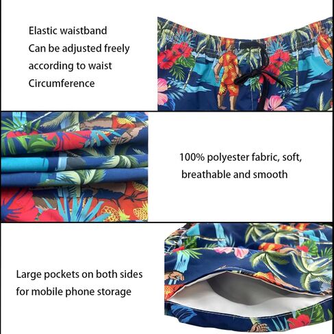 Mens Swim Trunks with Compression Liner Quick Dry Zipper Pocket Bathing in Saudi Arabia
