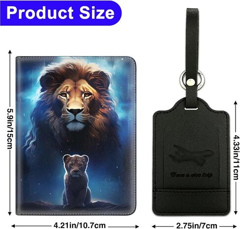 Passport Cover and Luggage Tag Set, PU Leather Passport Case Holder Travel Suitcase Tag,Travel RFID Blocking Passport Cover Passport Wallet with Elastic Band for Women Men, Dragon in Kuwait