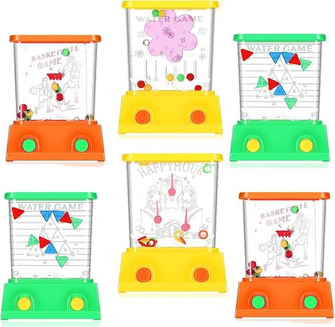 4 Pieces Handheld Water Games -Beach Water Table Water Ring Small Toys- Mini Arcade Retro Pastime Game - Fun Games for Teenagers - Need to add Water (4 PCS Classic Edition) in Kuwait
