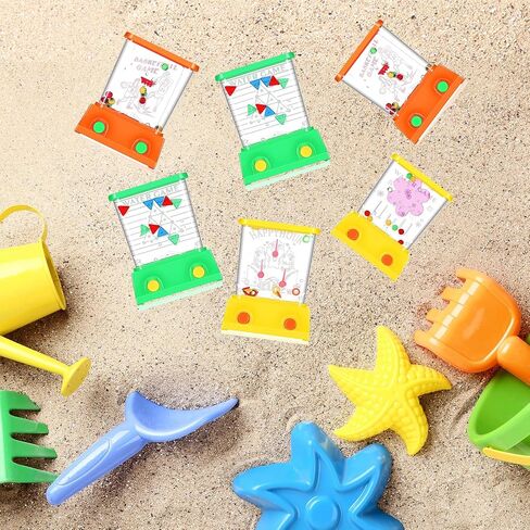 4 Pieces Handheld Water Games -Beach Water Table Water Ring Small Toys- Mini Arcade Retro Pastime Game - Fun Games for Teenagers - Need to add Water (4 PCS Classic Edition) in Kuwait