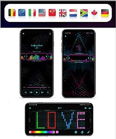 Changeable Customizable Bluetooth Luminous LED Glasses Futuristic Shield LED Visor for Gimmick,Club, Costumes, Birthday in Saudi Arabia
