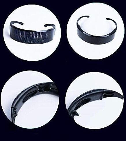Changeable Customizable Bluetooth Luminous LED Glasses Futuristic Shield LED Visor for Gimmick,Club, Costumes, Birthday in Saudi Arabia