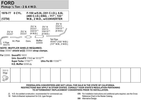Walker 40370 Exhaust Y Pipe 2.5" Outlet (OD) for Chevrolet C10 in Saudi Arabia