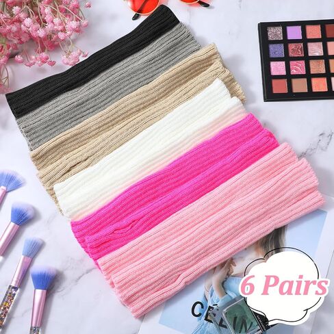 6Pairs Cute Arm Warmers Kawaii Warmers Sleeves, 6Colors Y2k Harajuku Japanese Style Long Fingerless Gloves for Women Girls Teens, Cold Weather Fsahion Arm Sleeve Thumb Hole Gloves in Saudi Arabia