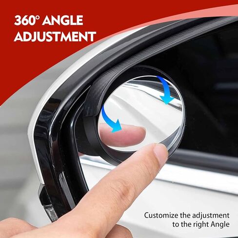 قطعتان من مرايا النقطة العمياء للسيارة مع واقي من المطر، 5.90 بوصة × 2.16 بوصة × 6.69 بوصة، ملحقات عكسية مقاومة للماء قابلة للتعديل، مرآة مساعدة لممرات التغيير العالمية (ألياف الكربون السوداء) in Kuwait