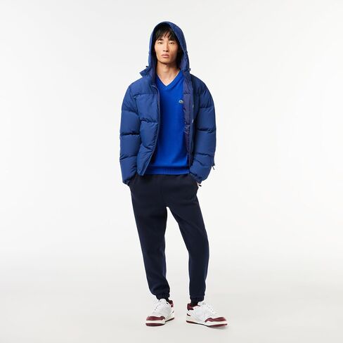 Lacoste Men's Monochrome Cotton V Neck Sweater in Saudi Arabia
