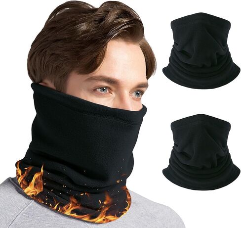 JOEYOUNG Fleece Neck Warmer Gaiter - Ski Face Mask Winter Neck Gaiter for Motorcycle Running Cycling in Saudi Arabia