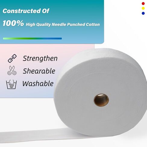 On-A-Roll Upholstery Needle-Punched Cotton Batting for Jelly Roll Rugs, Purses, 2-1/4 inches by 50 Yards in Saudi Arabia